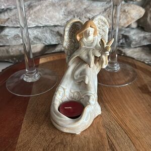 Yankee candle angel with dove figurine tealight/votive holder